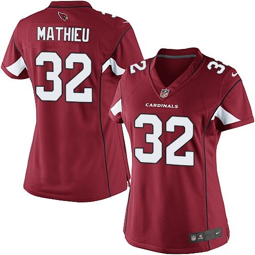 Women's Elite Tyrann Mathieu Nike Jersey Red Home - #32 NFL Arizona Cardinals